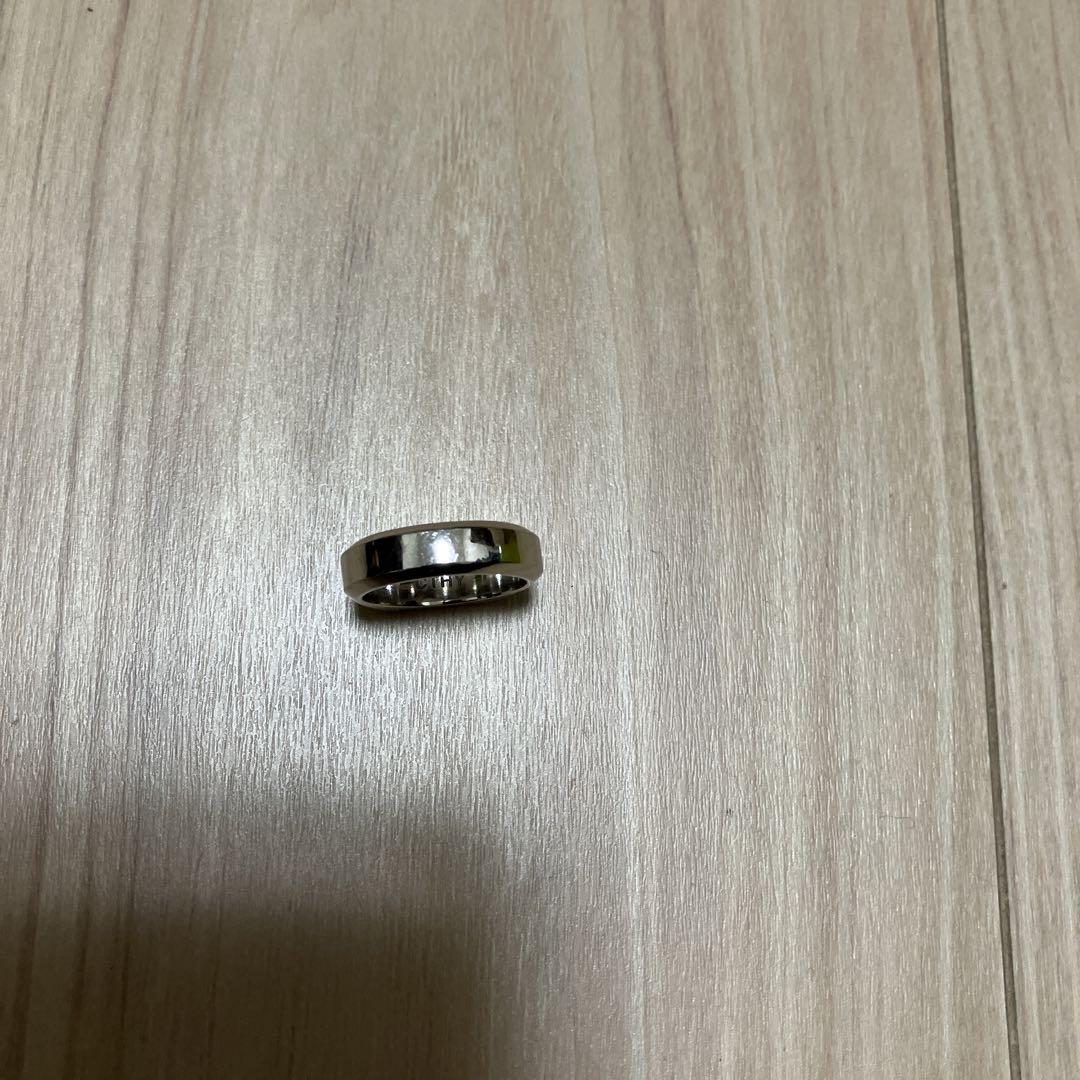 cthy リング　17号　LARVIKITE RHODIUM SILVER