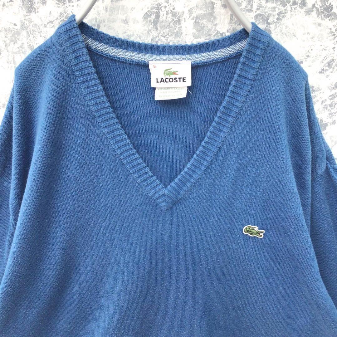 期間限定30％OFF! S280 フランス企画古着フレンチラコステワニロゴ薄手Vネック トップス