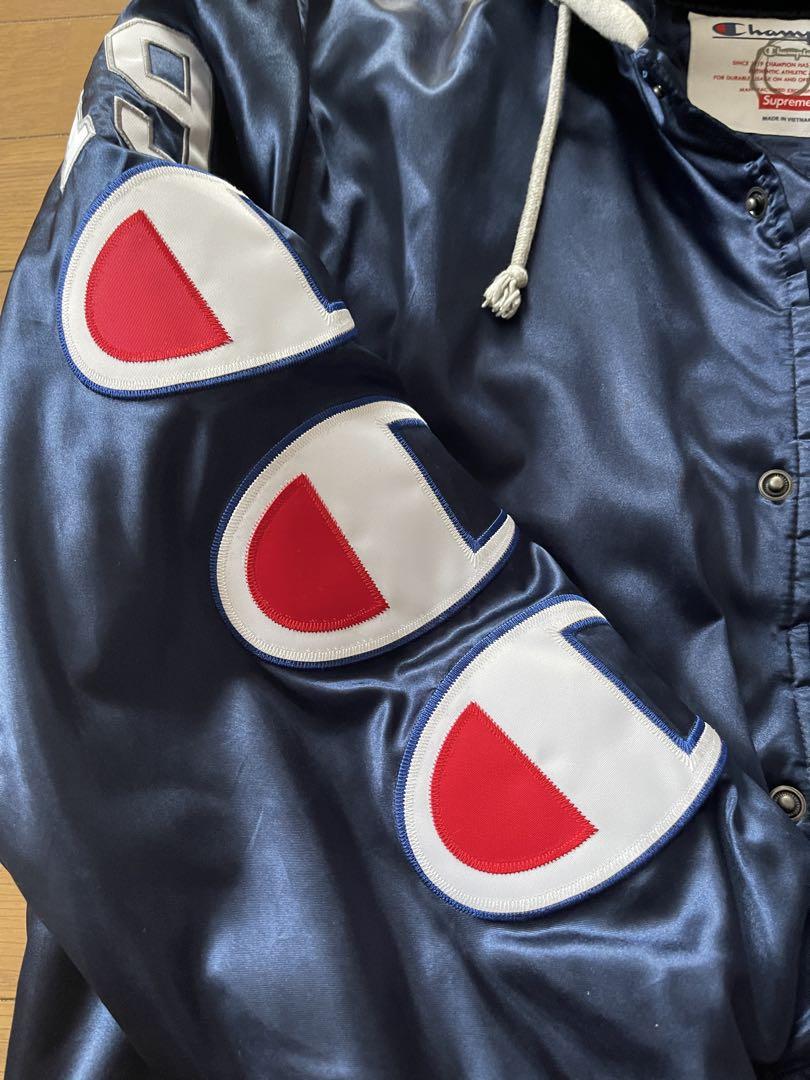 美品】Champion Supreme ネイビースタジャン Mサイズ