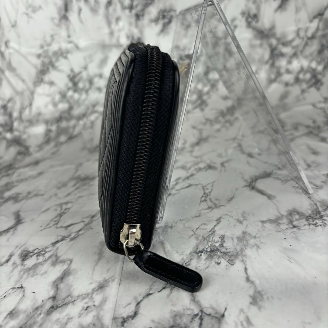 ◯極美品　CHANEL ボーイシャネル　マトラッセ　ラウンドファスナー長財布