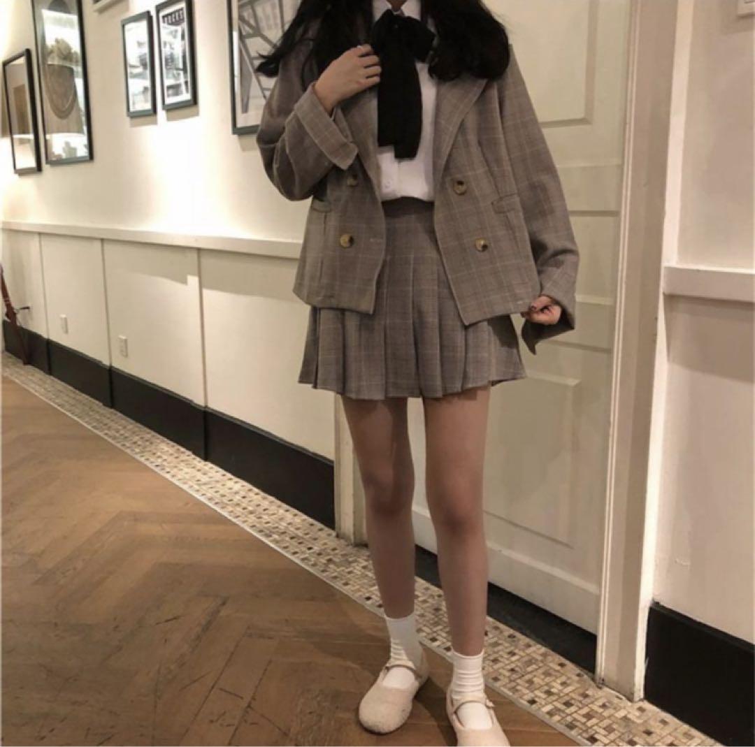 新品】セットアップ グレーチェック 小学校 卒業式 女子