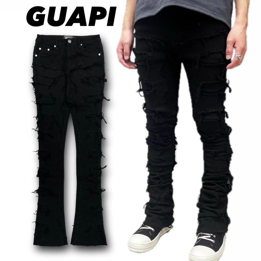 【完売品】GUAPI スタック デニム パンツ スキニー フレア 30