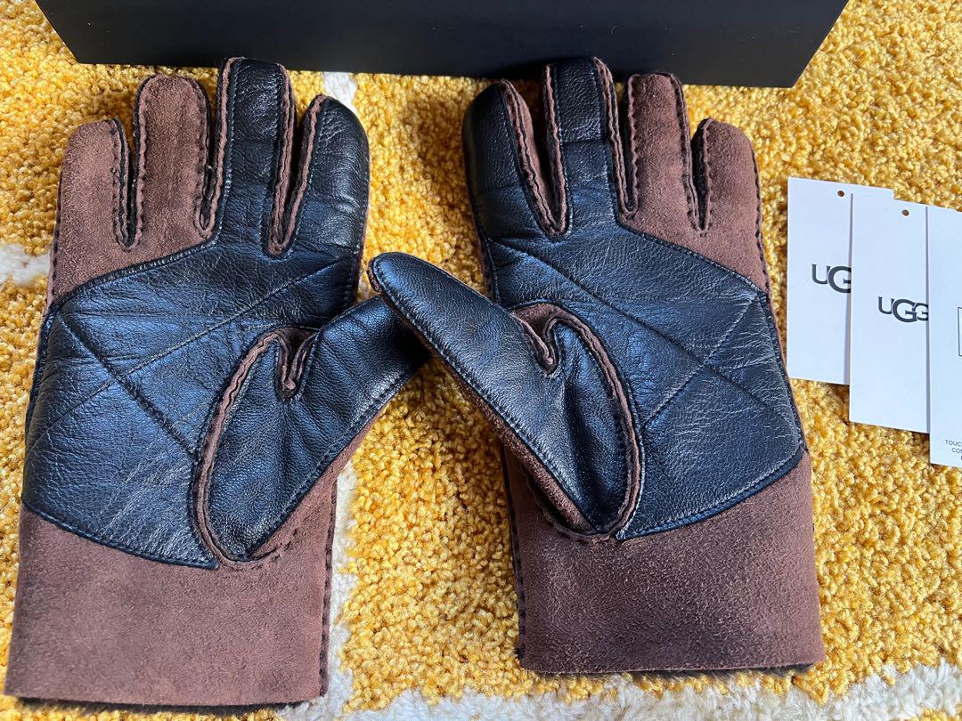 UGG アグ 手袋 ムートン五本指グローブ（ブラウン）