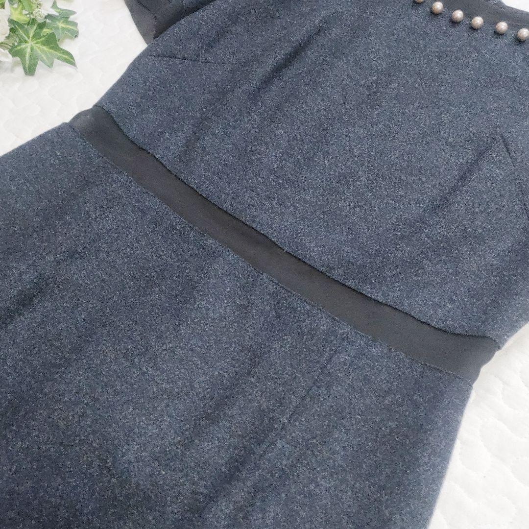 BLUMARINE 膝下丈ウールシアーワンピース