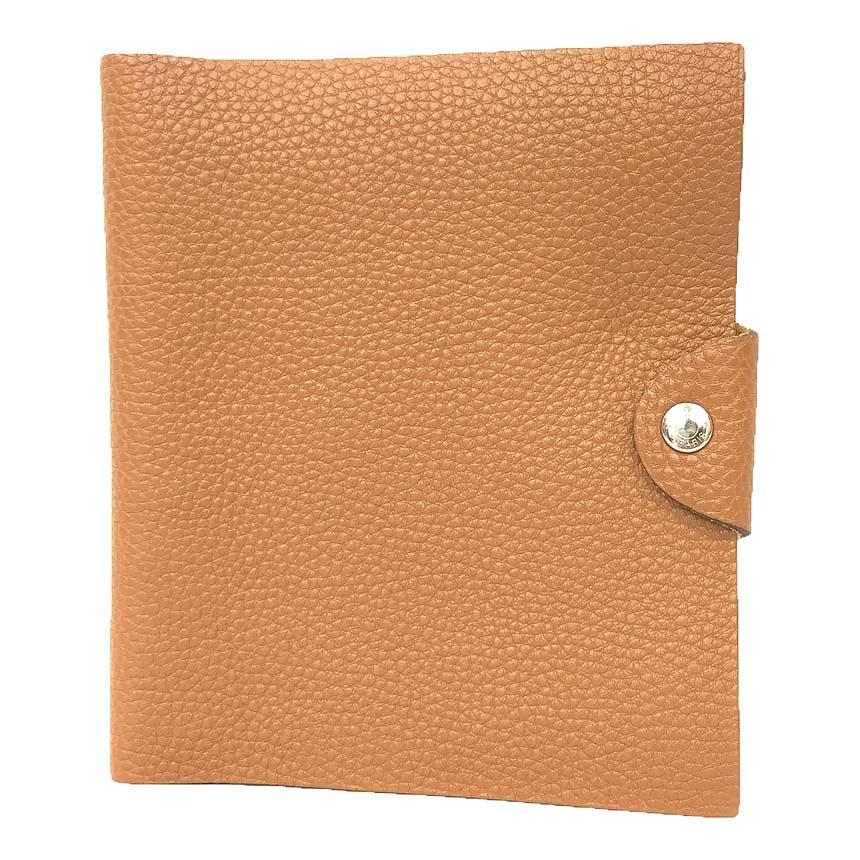 HERMES レザー 手帳カバー ユリスPM ブラウン aq11702