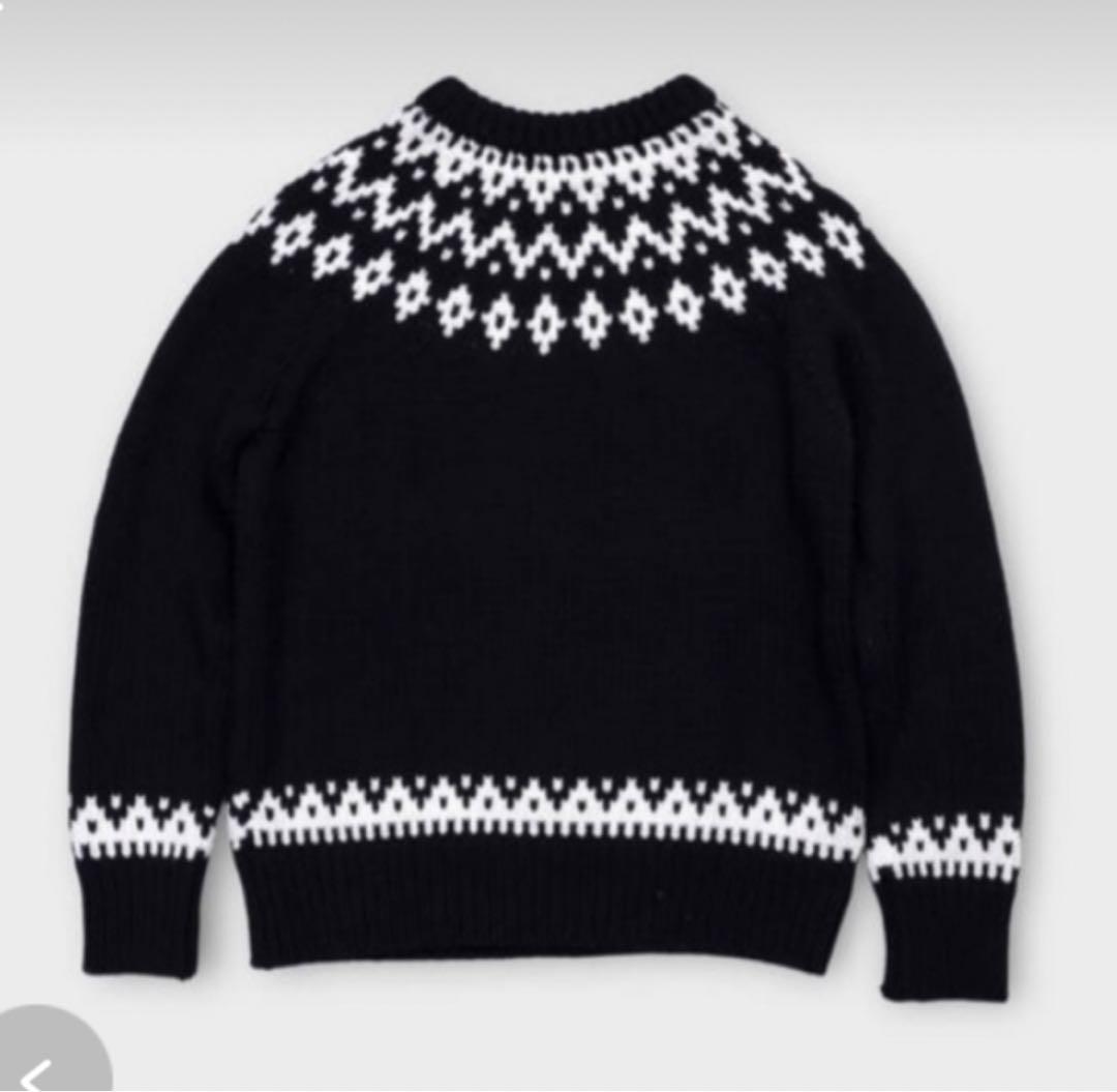 ドゥロワー drawer ノルディック ニット黒1 新品同様 ドゥロワー drawer ノルディック ニット黒1 新品同様