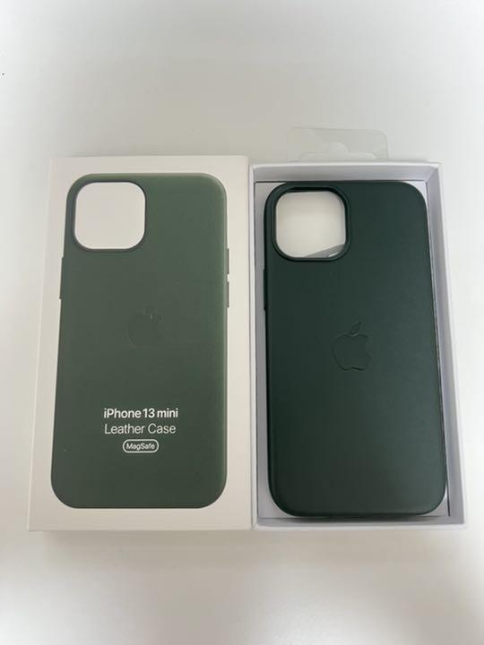 専用ページiPhone13miniアップルレザーケース　セコンイアグリーン