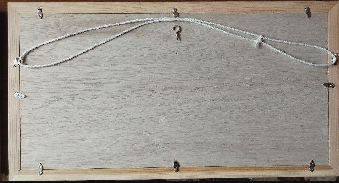 181 麻の葉組子3枚一組 木製額縁 画像6