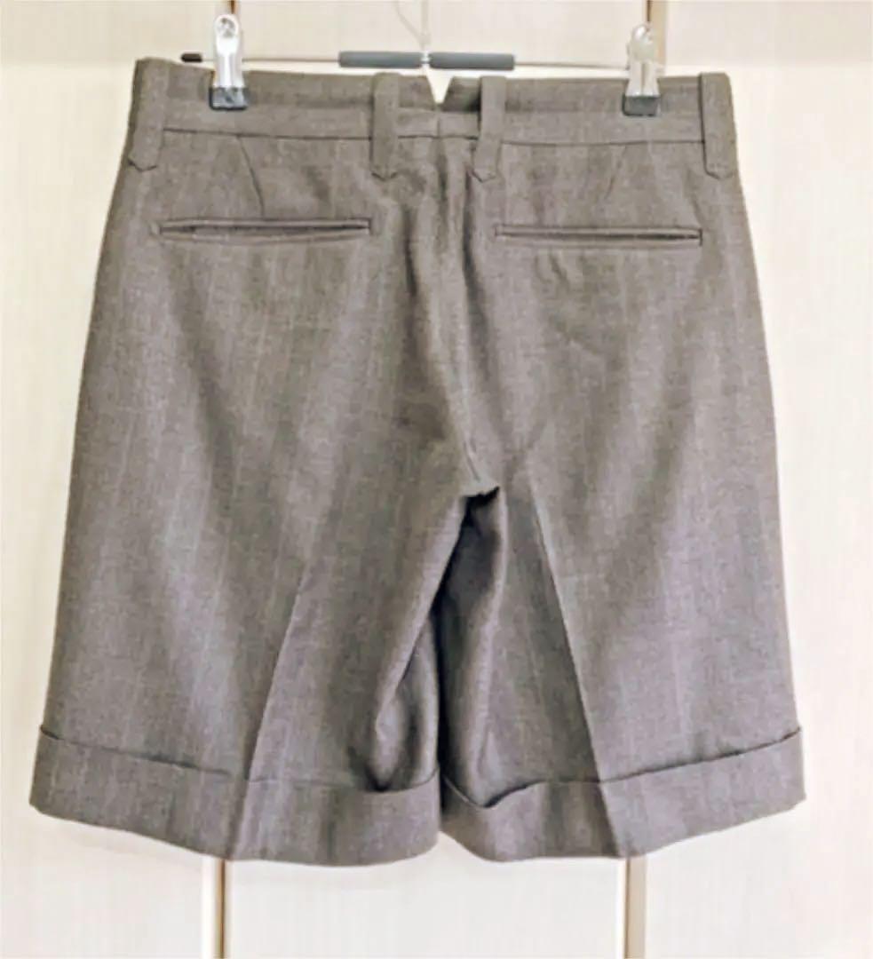 Drawer ウールショーツ 36 Drawer ストライプ柄 ウール ショートパンツ 36