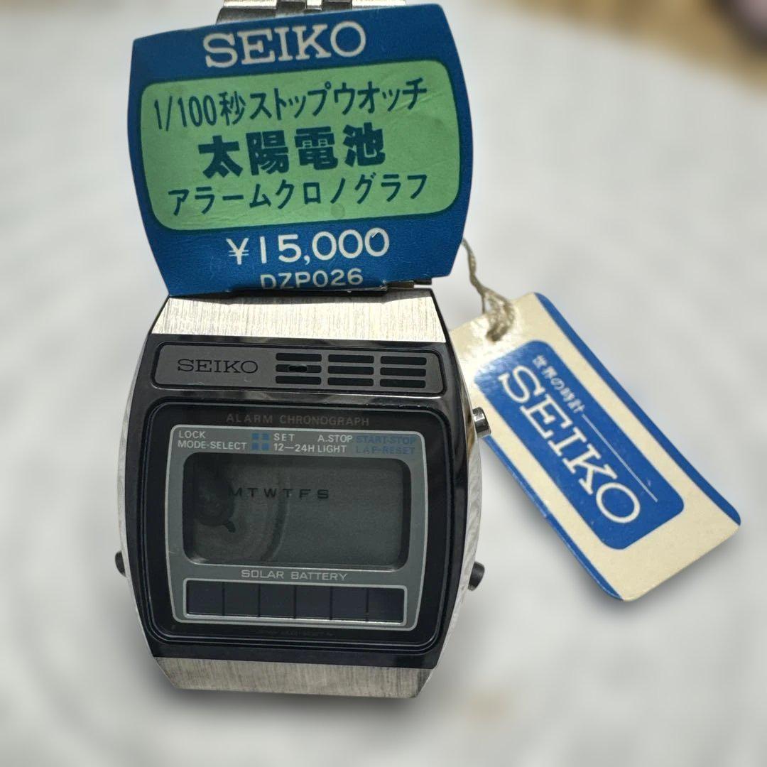 お値下げ　SEIKO 太陽電池　腕時計　アラームクロノグラフ　A628 5020