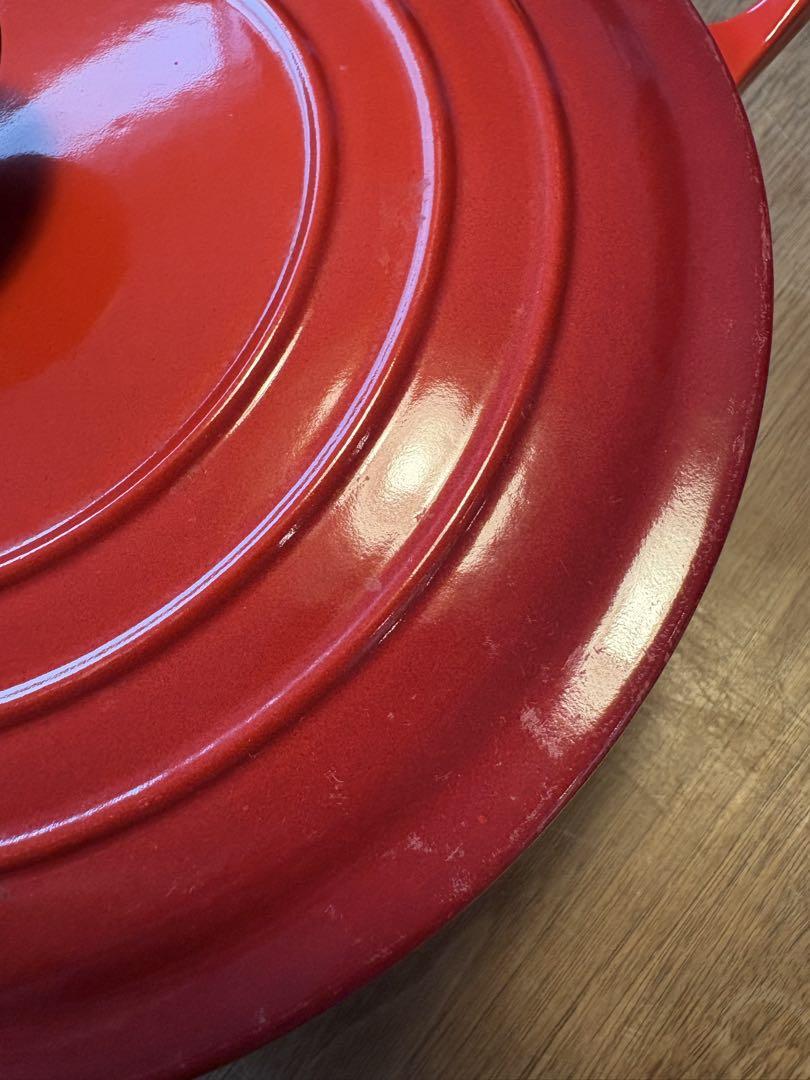LE CREUSET /レッド 両手鍋 24cm