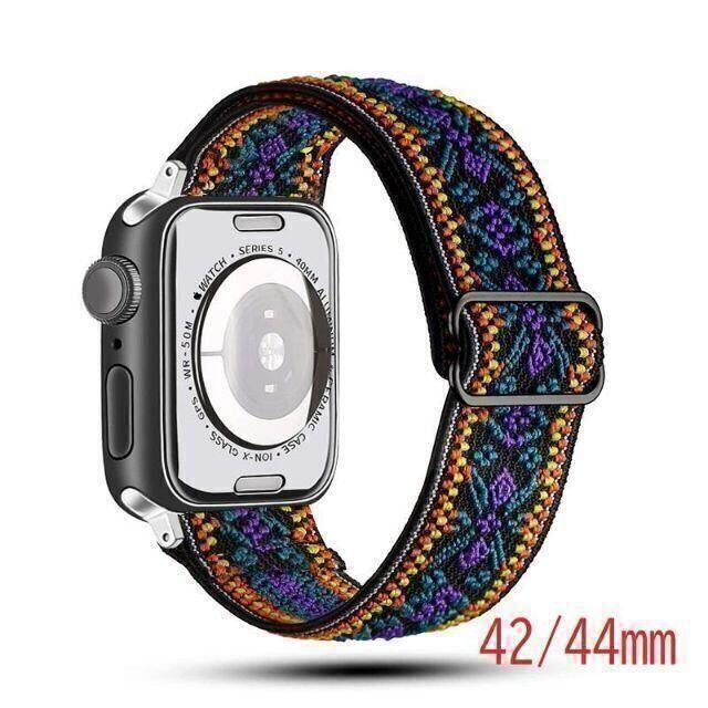Apple watch バンド エスニック柄 42/44mm 緑/紫系 - メルカリ Apple watch バンド エスニック柄 42/44mm 緑/紫系 - メルカリ