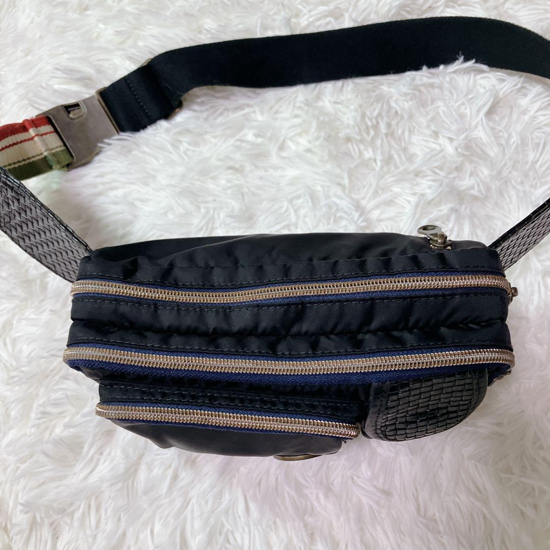 【美品】オロビアンコ GIACOMINO ウエストバッグ　ボディバッグ レザー