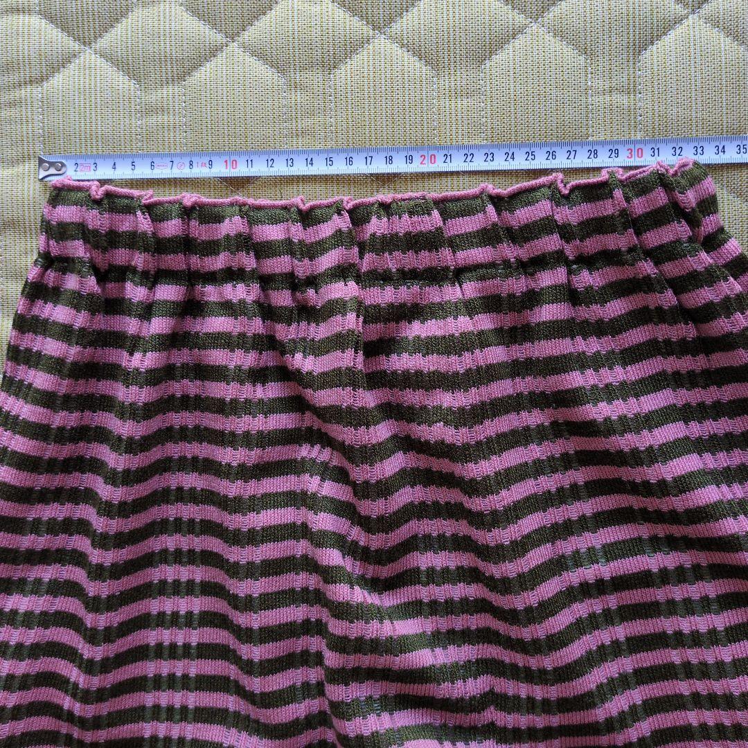 斎藤都世子ニット ピンクと茶色のストライプ セットアップ 斎藤都世子ニット ピンクと茶色のストライプ セットアップ