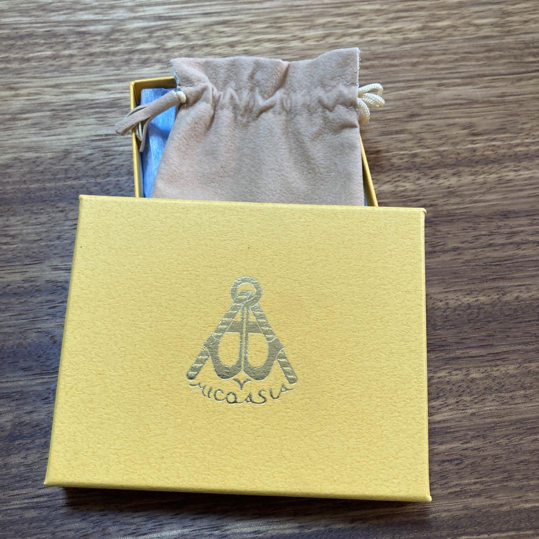 MICA ASIA ゴールド フープピアス 付属ポーチ付き　18K