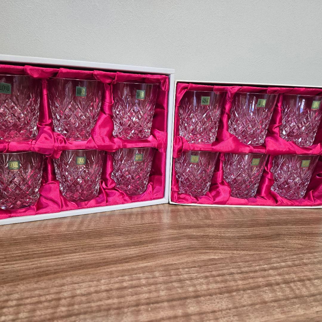 HOYA CRYSTAL クリスタルロックグラス 12個セット