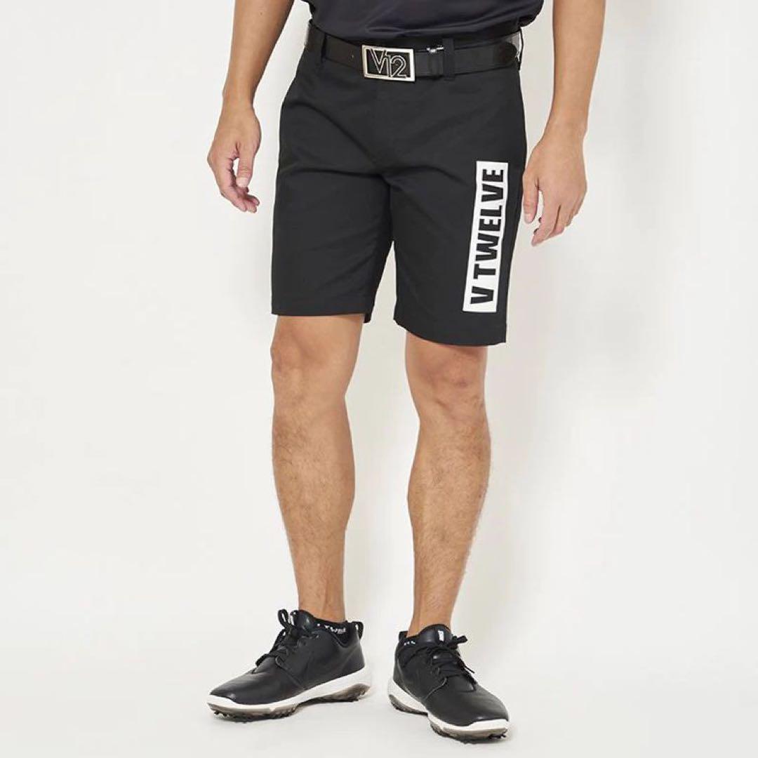 タグ付未使用★V12 BOX LOGO SHORTS ショートパンツ XXL 黒 タグ付未使用☆V12 BOX LOGO SHORTS ショートパンツ XXL 黒