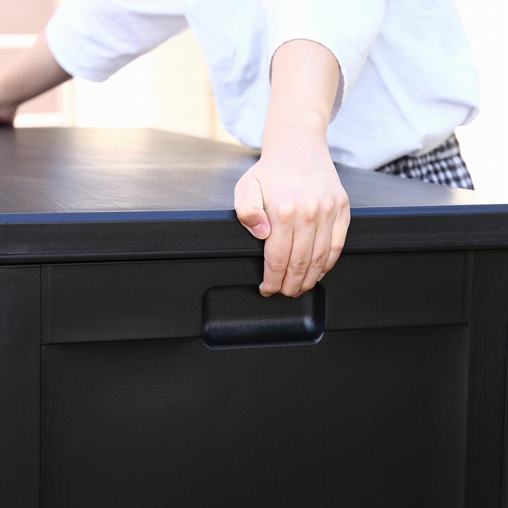 国産超歓迎 収納BOXベンチ 幅109cm 270L S3dlc-m33992932204 BKブラック 大得価高品質