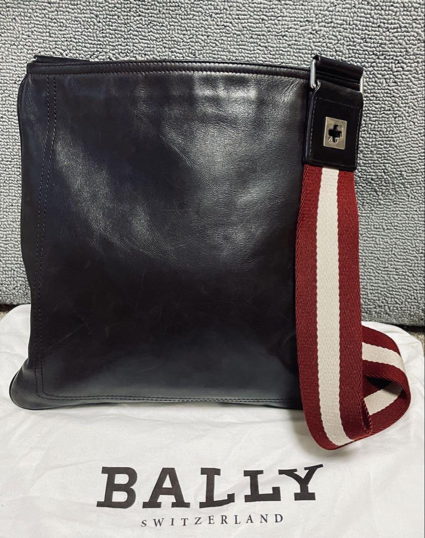 シュートBALLY レザーショルダーバッグ トレスポ クロスボディ 濃茶
