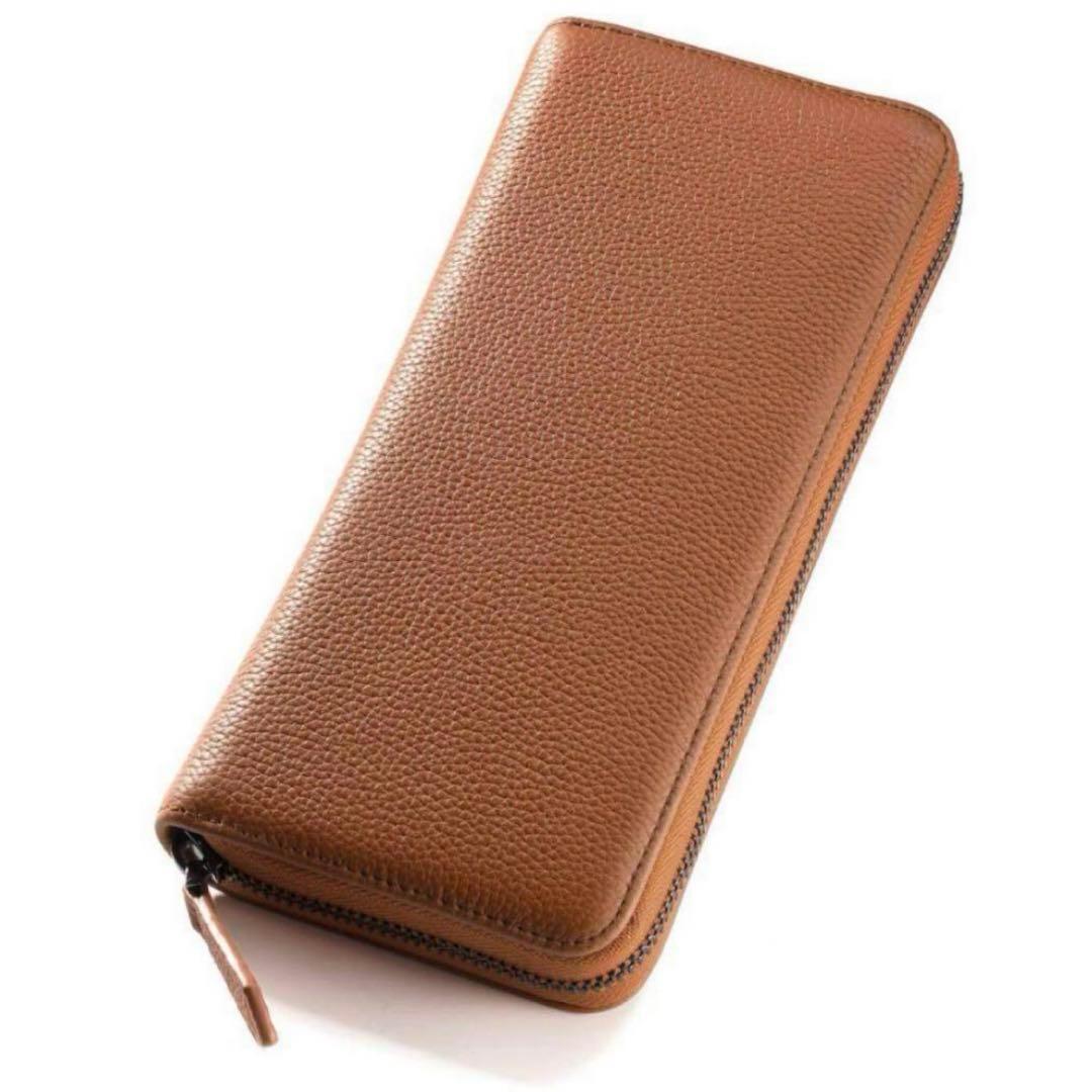 ラウンドファスナー　小銭入れ　長財布　大容量　本革メンズ 無地　財布 男女兼用