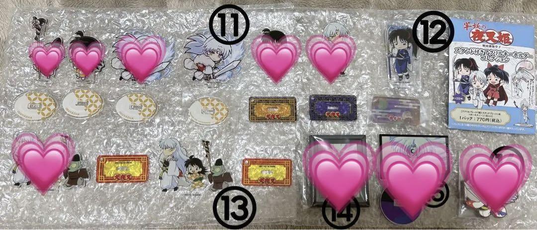 犬夜叉 バラ売りまとめ売り◎ 缶バッジ アクリルスタンド コースター
