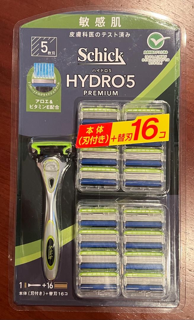 【新品未開封】シックハイドロ5 プレミアム 5枚刃 敏感肌用 本体+替刃16P