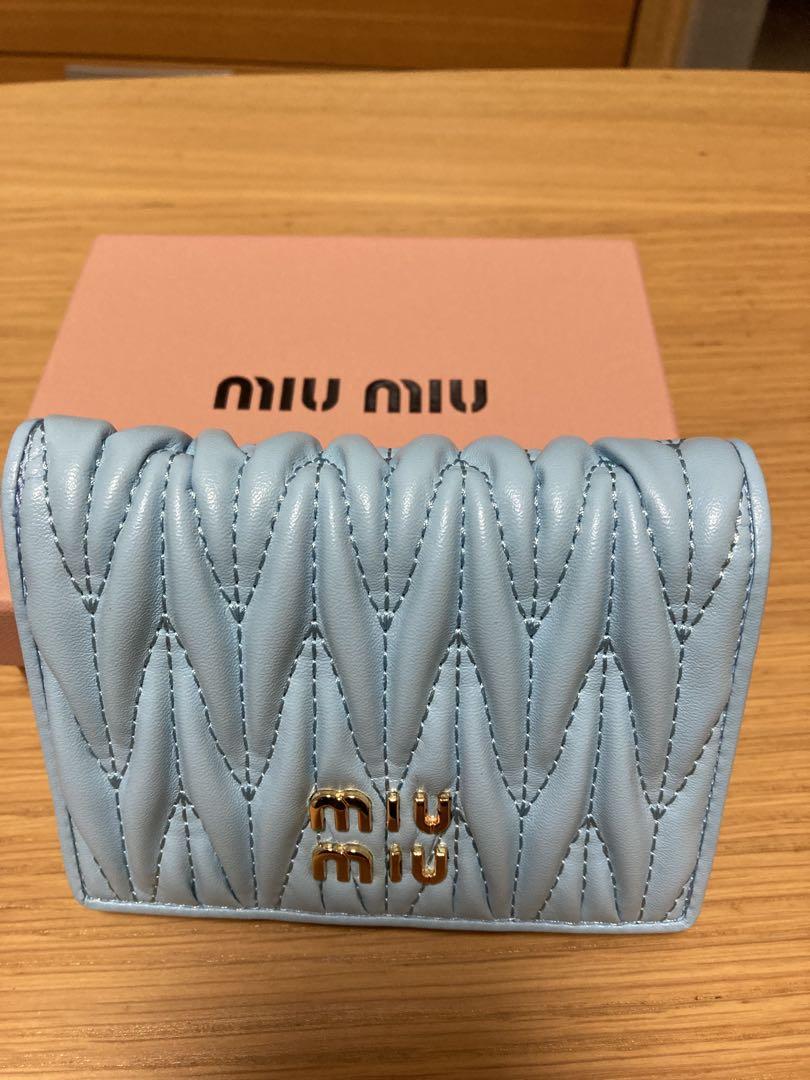 miu miumiu ミュウミュウ MATELASSE SMALL WALLET 二つ折り財布