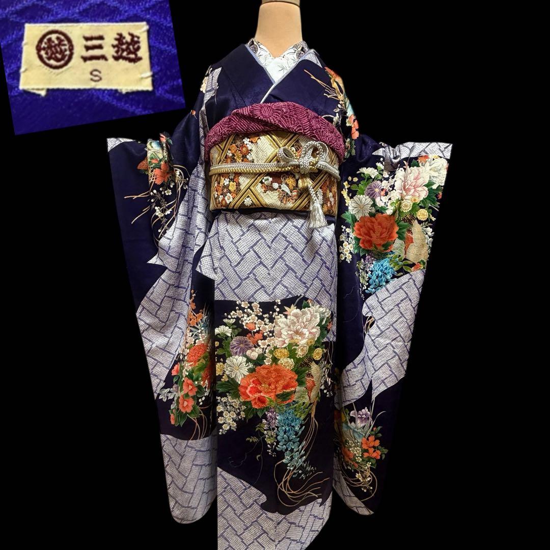 豪華絢爛手描き大振袖 三越扱い 袋帯他 6点セット