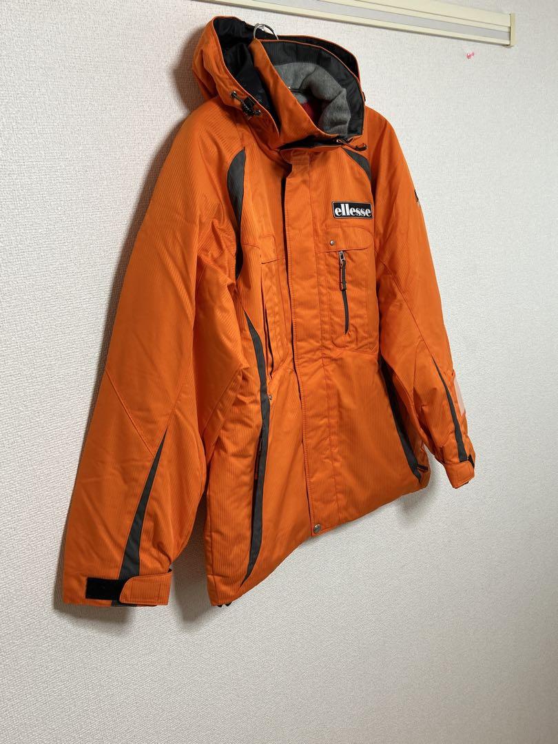 ellesse オレンジジャケットとパンツセット スキースノボーウェア Sメンズ