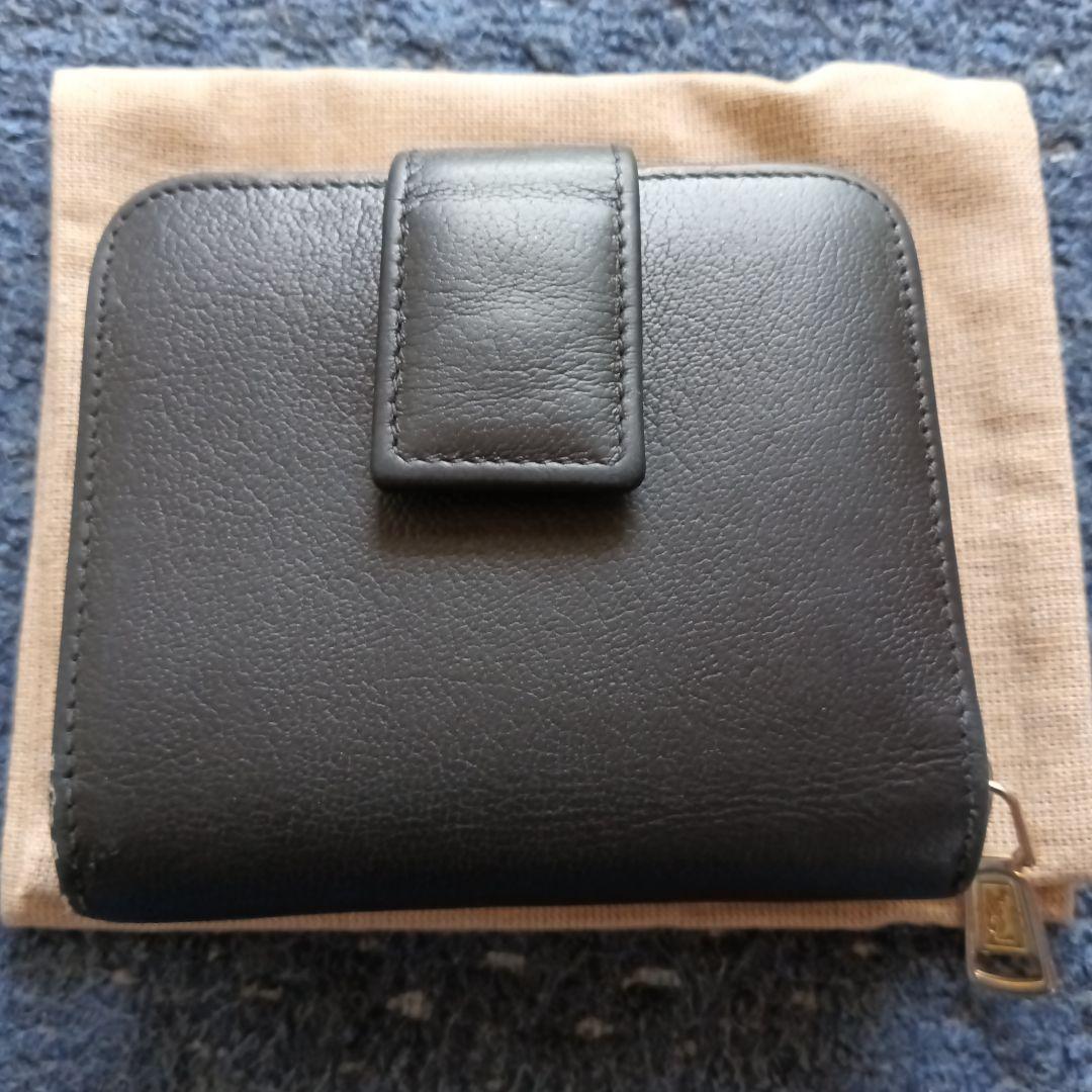 YSL ブラックレザー コインケース