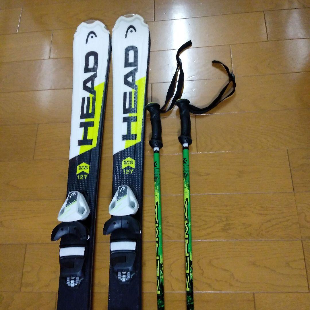 HEADスキー板127 ビンディング付き ストック付き