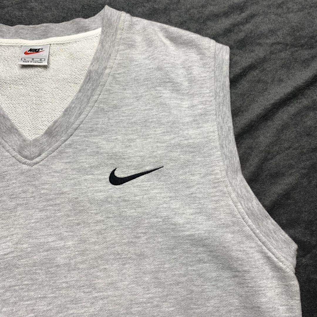 90s NIKE ナイキ ノースリーブ スウェット L 銀タグ ベスト
