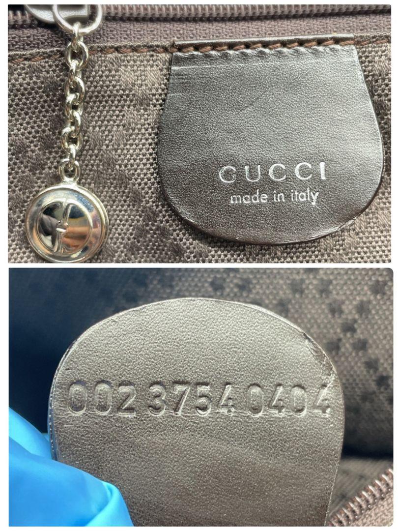 ＧＵＣＣＩ　ハンドバッグ ビジネス ナイロン レザー ブラック チャーム 大容量
