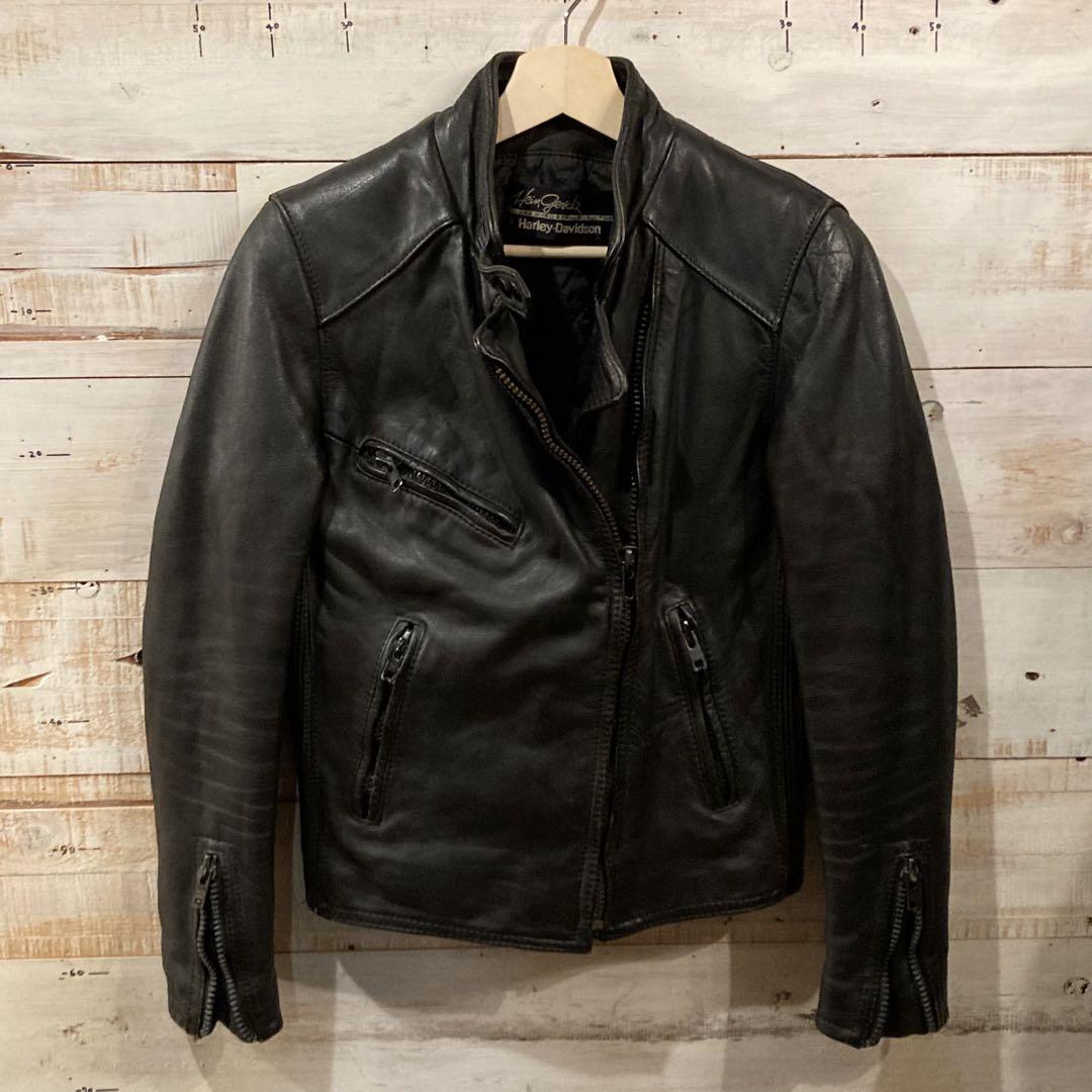 80s Harley-Davidson レザー ライダースジャケット 34