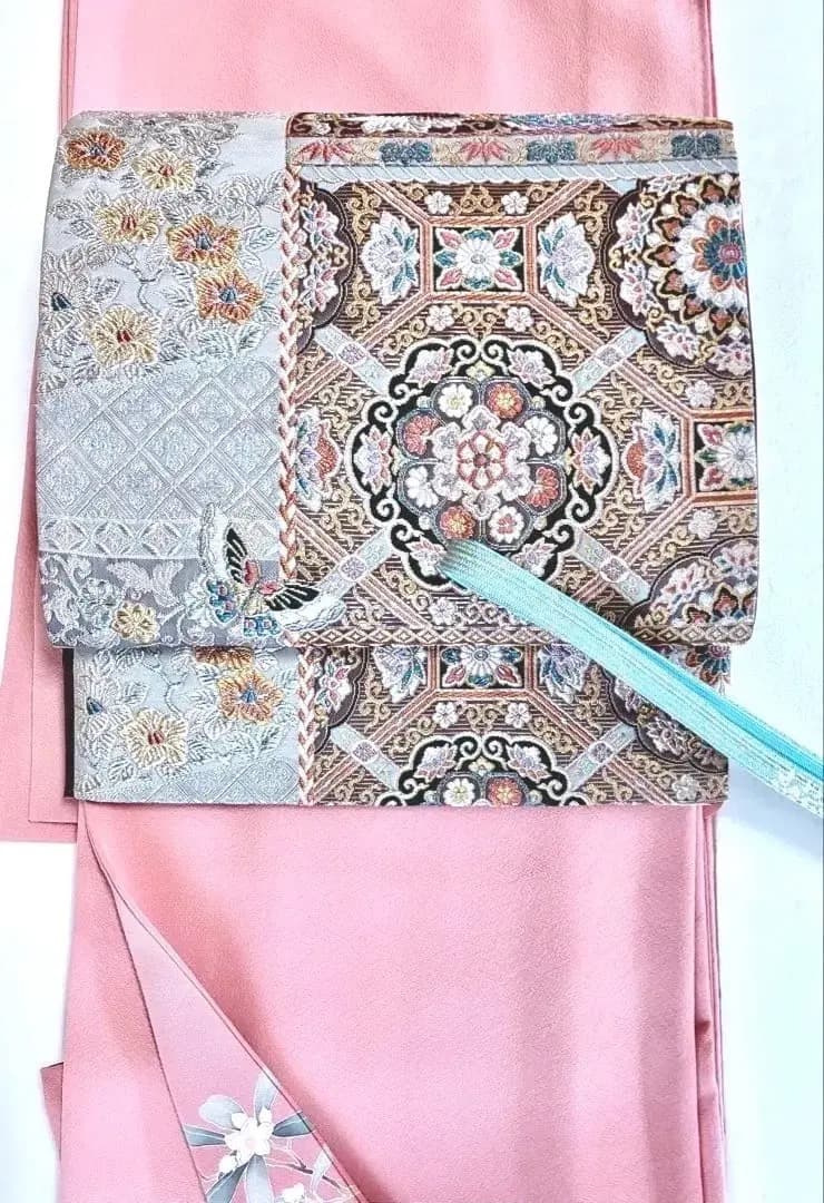 未使用美品 正絹六通柄袋帯 献上王朝文 格調高く古典柄 礼装から付け下げまで可 未使用美品 正絹六通柄袋帯 献上王朝文 格調高く古典柄 礼装から付け下げまで可