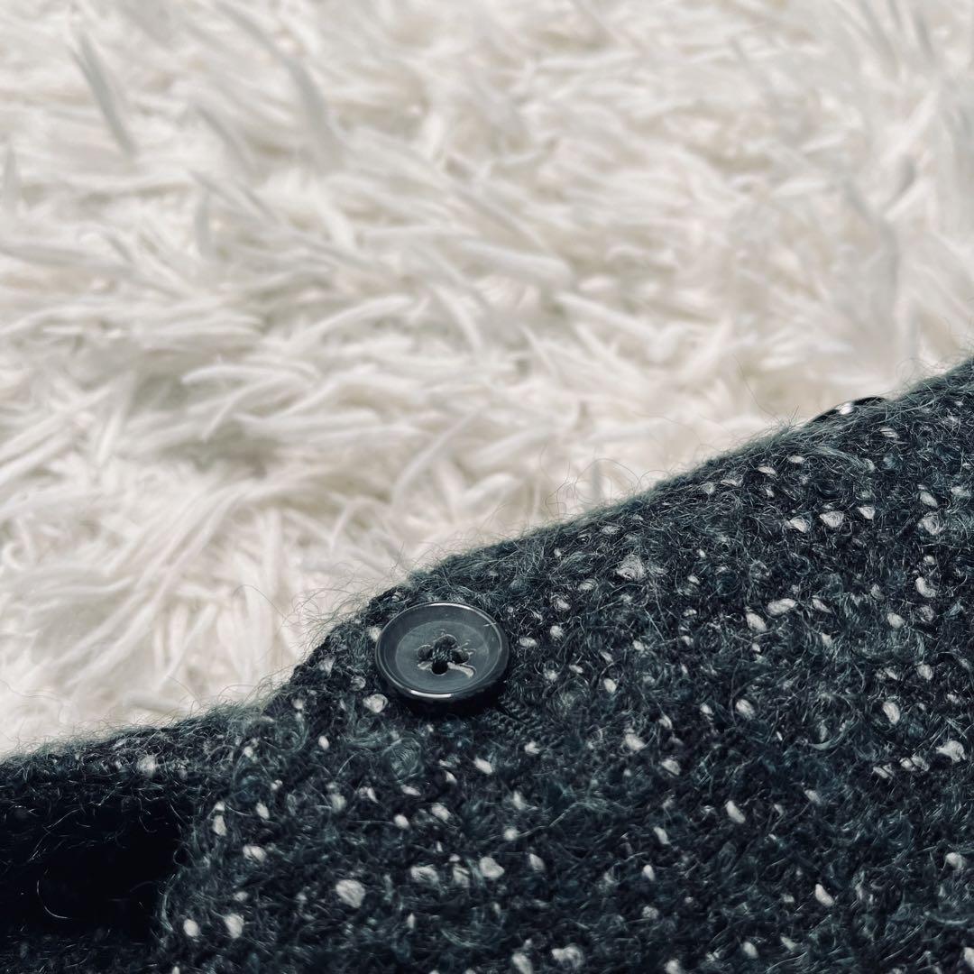 ISAIA wool/nylon ネップ ジレ ベスト グリーン イタリア製