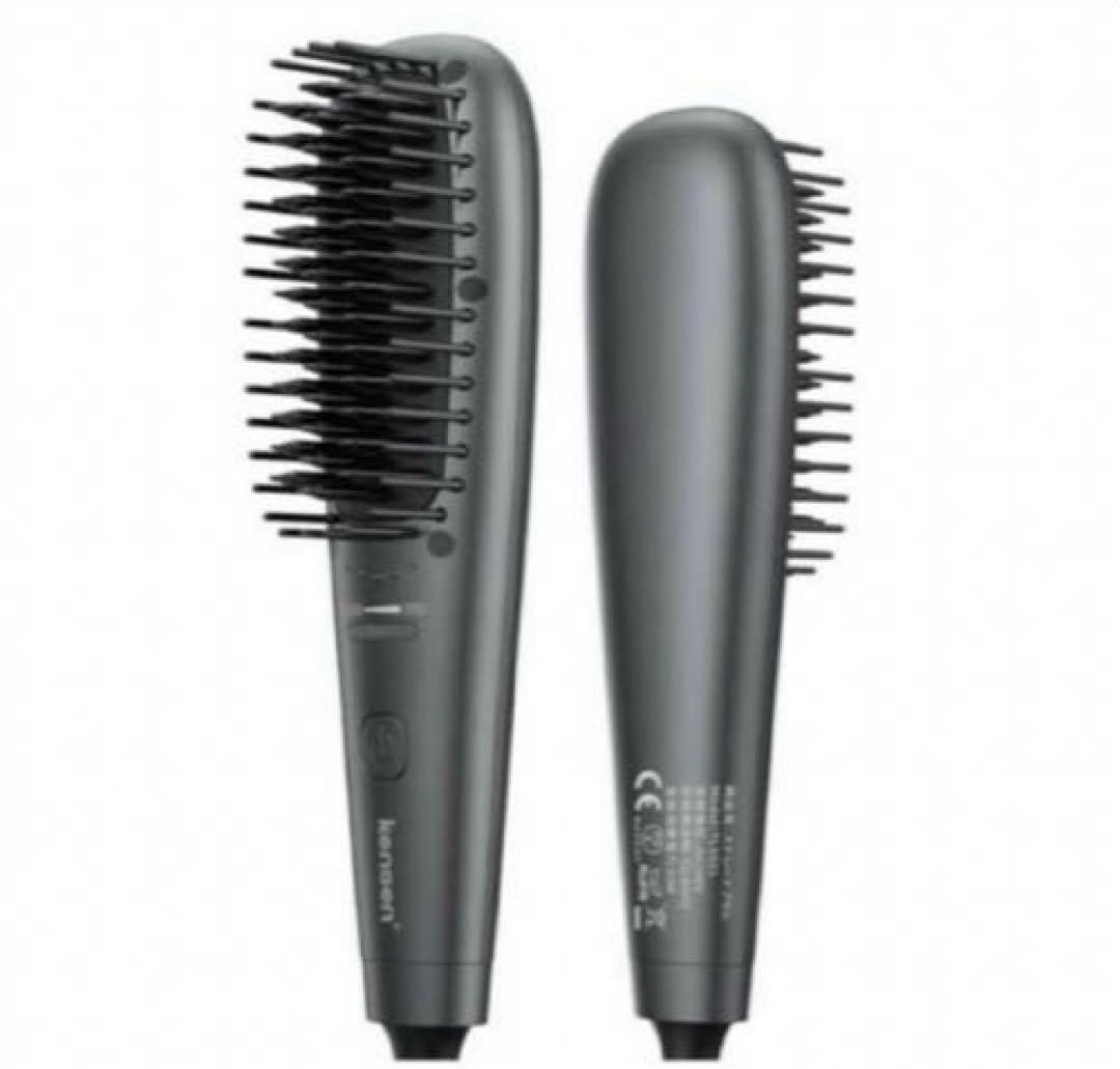 ヘアブラシヘアアイロンブラシ  時短急速加熱 温度調節カールストレート