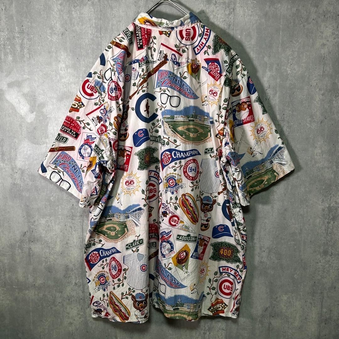 ハワイ限定 Reyn Spooner シカゴカブス 総柄 アロハシャツ 4XL