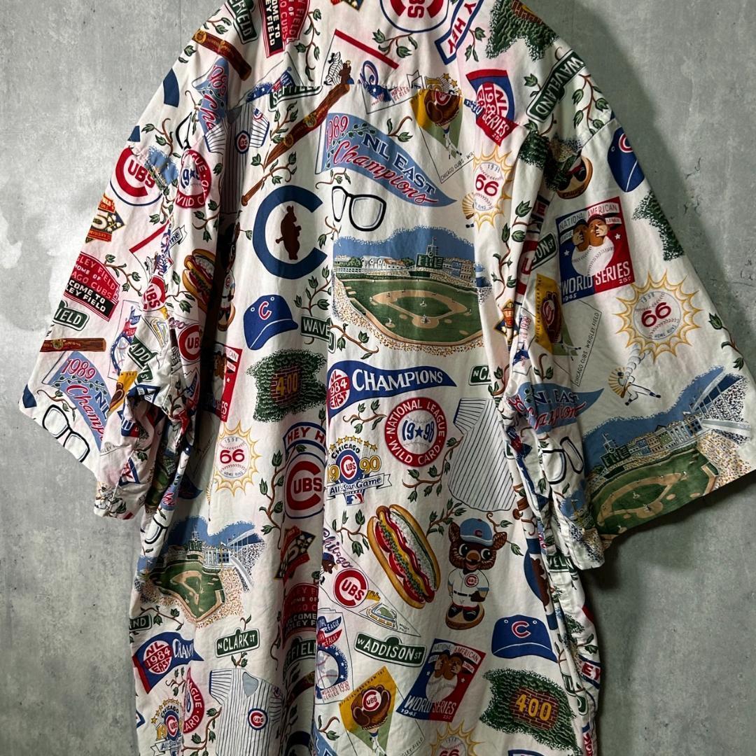 ハワイ限定 Reyn Spooner シカゴカブス 総柄 アロハシャツ 4XL
