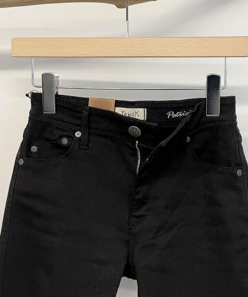 美品　ヤヌーク　パトリシア　スキニー　デニムパンツ　ストレッチ　ブラック　24