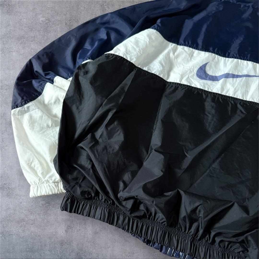 1024】90年代NIKEナイロンジャケット短丈ビッグロゴマルチカラー