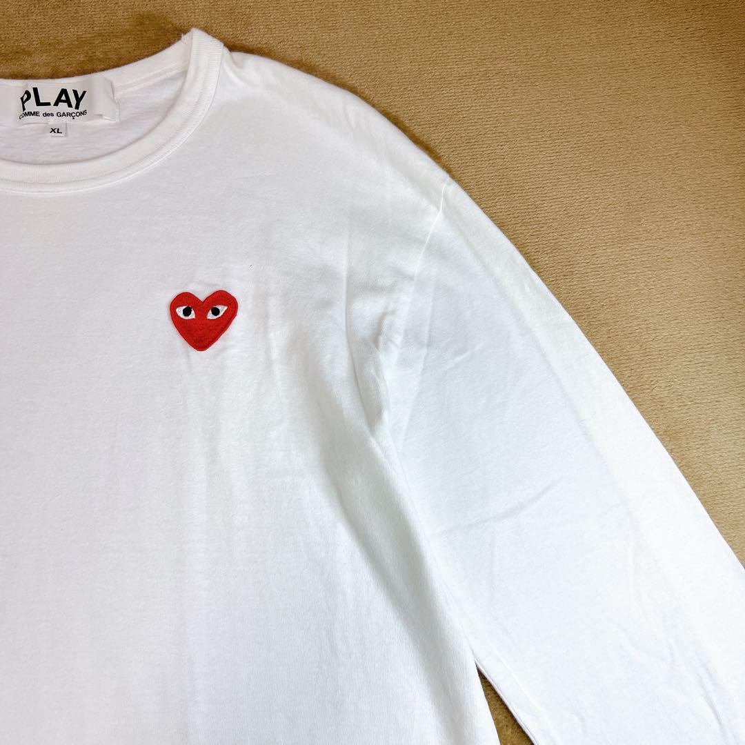 【一部予約販売中】 PLAY COMME メルカリ - XL ミニ赤ハートワッペン ロンT GARCONS des トップス