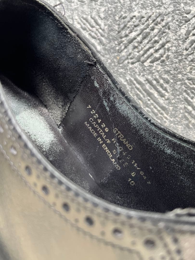 ローク loake1880 ストランド 革靴 内羽根 黒色 シューツリー付き ローク loake1880 ストランド 革靴 内羽根 黒色 シューツリー付き