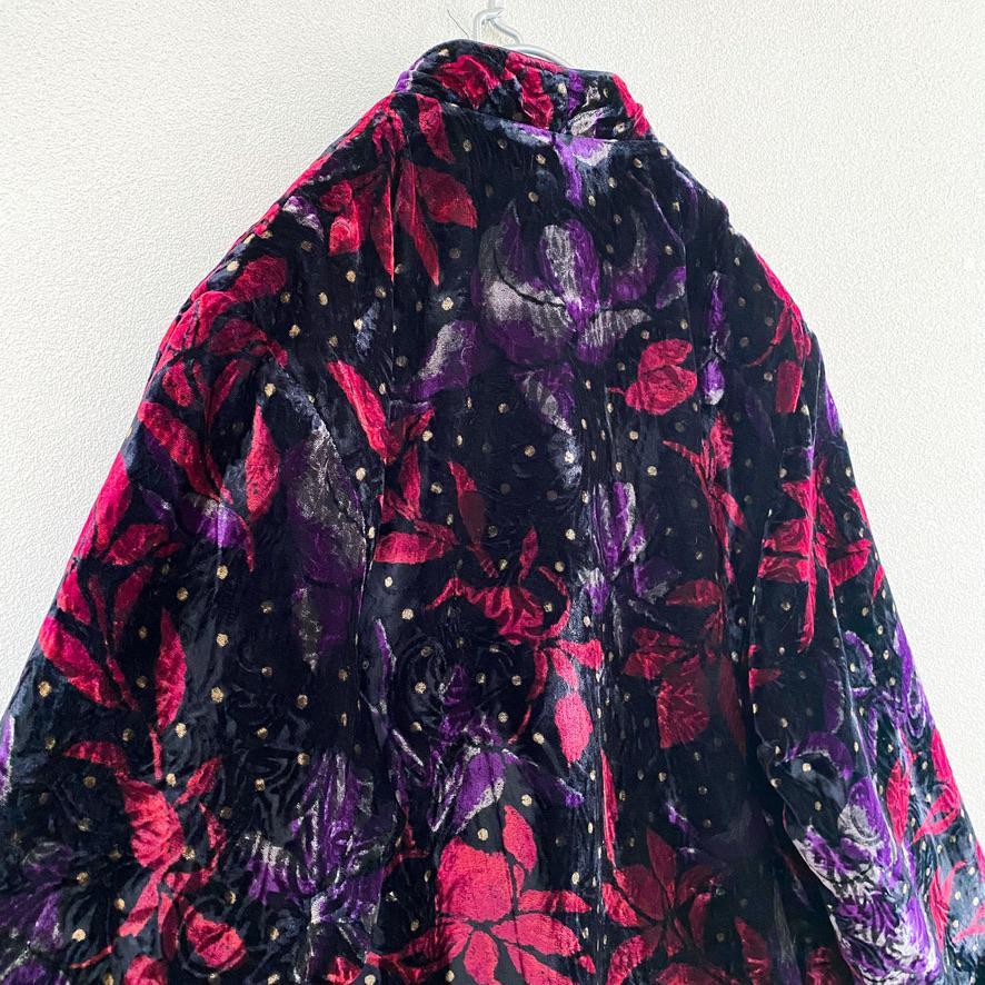 2XL(3L)誠実古着 ヴィンテージ ベロア フラワー ドット 総柄 チャイナボタン ジャケット ジャンパー/ブルゾン レディース2XL(3L)¥10,710-viapermuta.com.br 2XL(3L)誠実古着 ヴィンテージ ベロア フラワー ドット 総柄 チャイナボタン ジャケット ジャンパー/ブルゾン レディース2XL(3L)¥10,710-viapermuta.com.br
