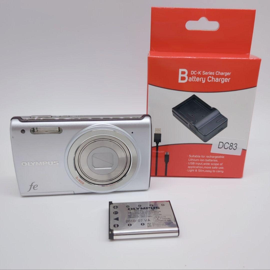 OLYMPUS FE-5050 動作品 デジカメ シルバー バッテリー 充電器付 OLYMPUS FE-5050 動作品 デジカメ シルバー バッテリー 充電器付