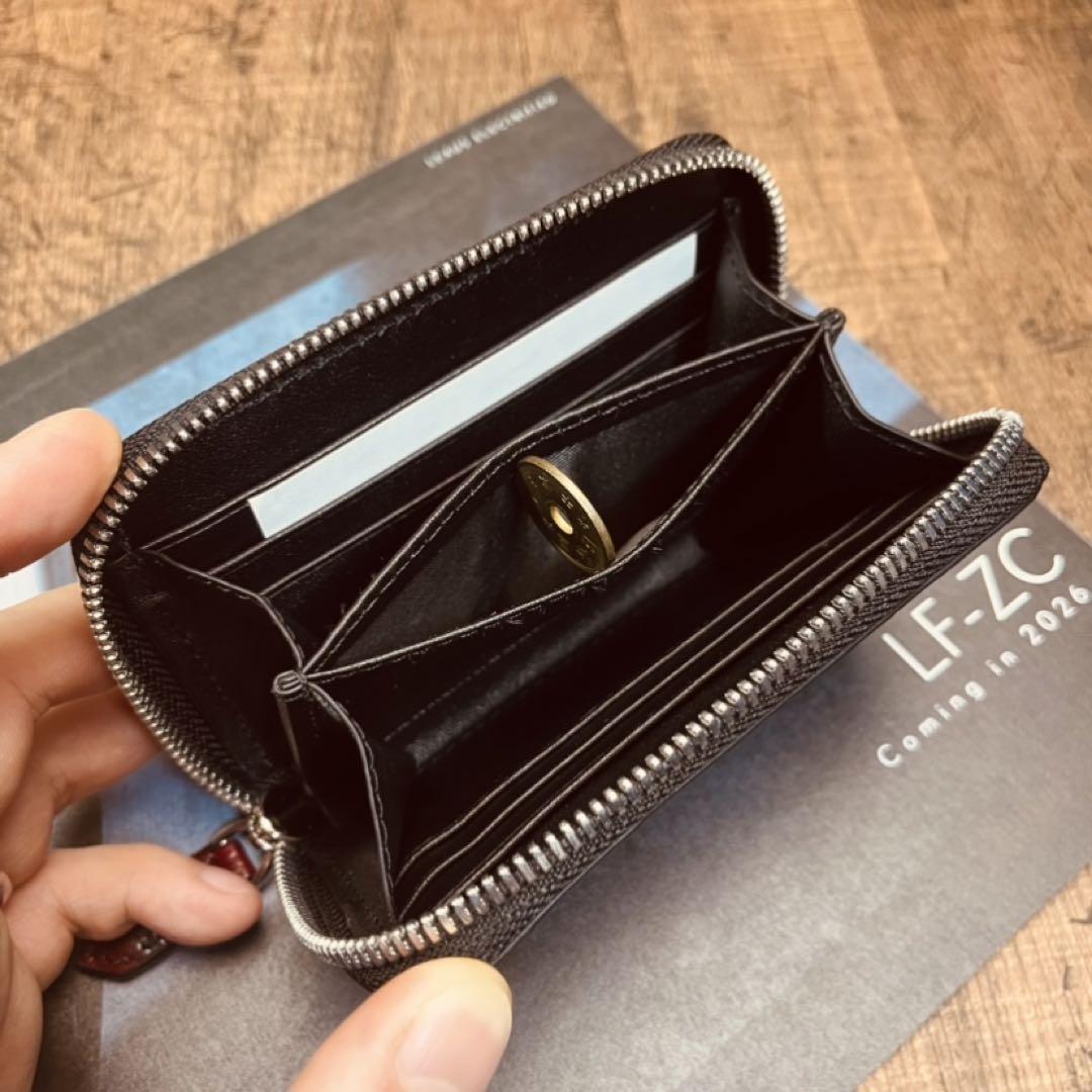 実物撮影 一枚革 クロコダイル メンズ ラウンドファスナー 新品 未使用 手染め
