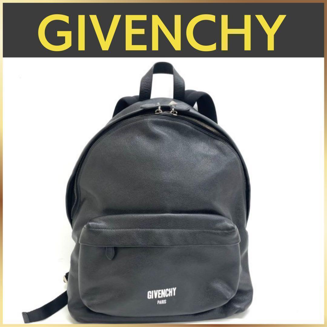 【NEW限定品】 ジバンシー GIVENCHY リュックサック ブラック カーフレザー ロゴ バッグ