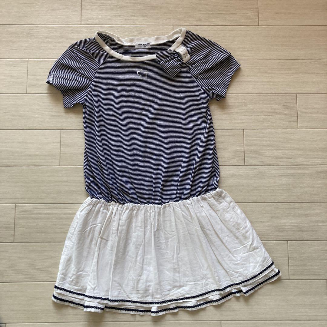 ポンポネット pom ponette ワンピース ボーダー 130 - メルカリ