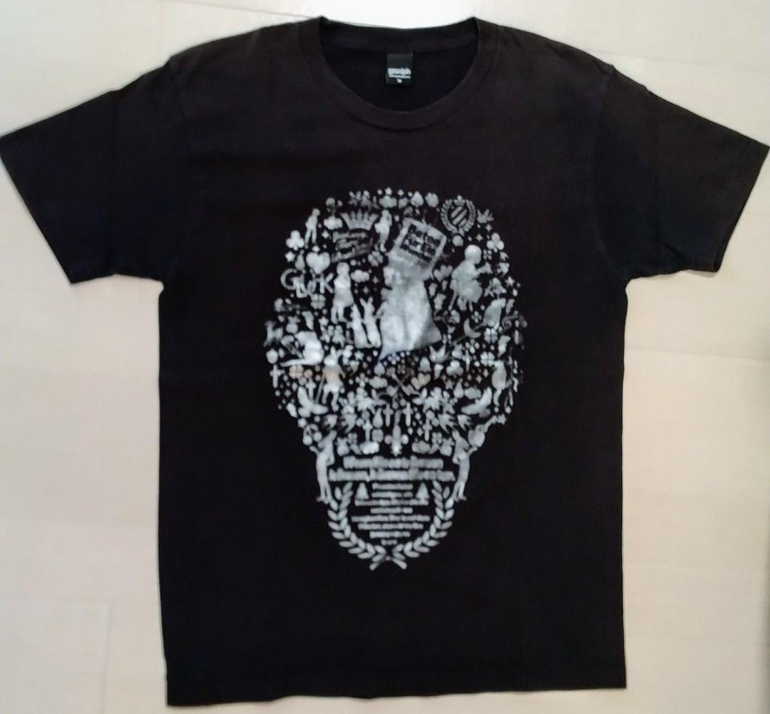 スカルデザイン グラフィックTシャツ 黒
