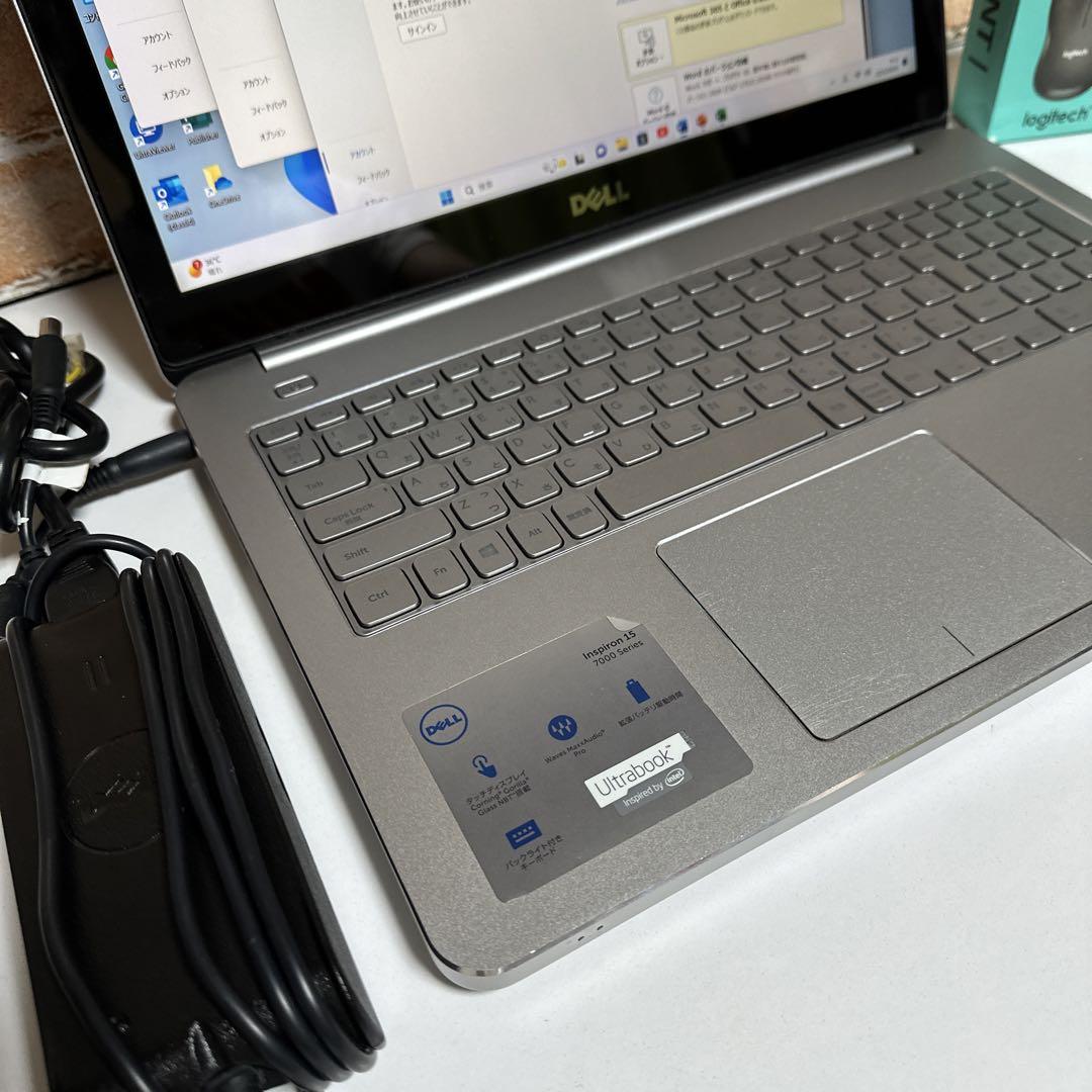 DELLタッチノート PC 高速起動SSD オフィス2024年　マウス付き DELL ノートPC 高速起動SSD オフィス2024年入り マウス付き
